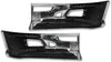 Kozak Chrome Plastic Bumper Extension Corners Pair with Fog lights and bezels Built-in LED Light Strip for Kenworth T660 - 