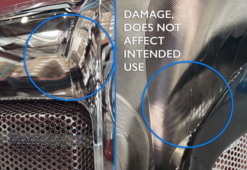 Grille Frame with Bug Screen Chrome MINOR COSMETIC DAMAGE Compatible with Kenworth T680 2013-2021