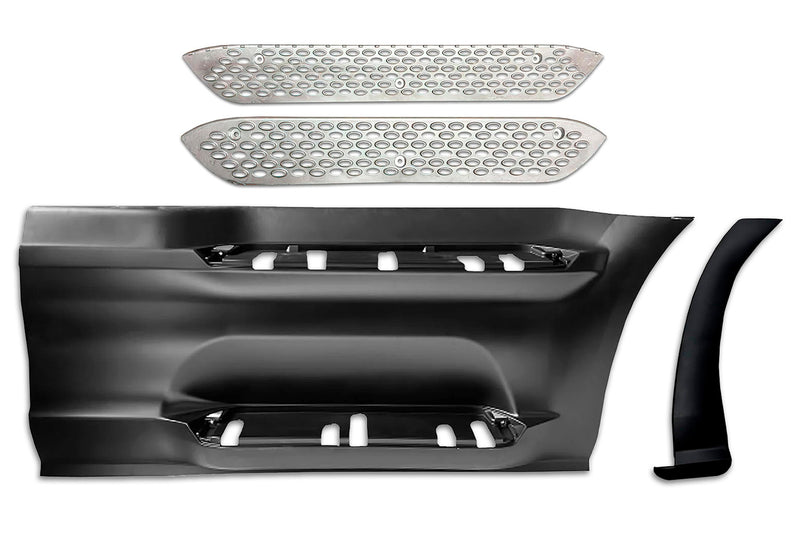 Front Step Side Panel w/Bracket, Upper & Lower Metal Steps, Extension Passenger 2022+ Peterbilt 579