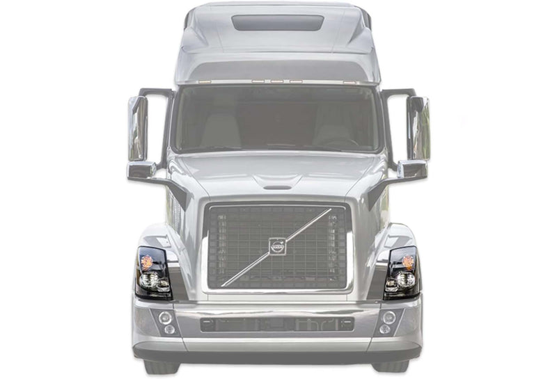 Headlights Full LED Black Set 2004-2017 Volvo VNL VT