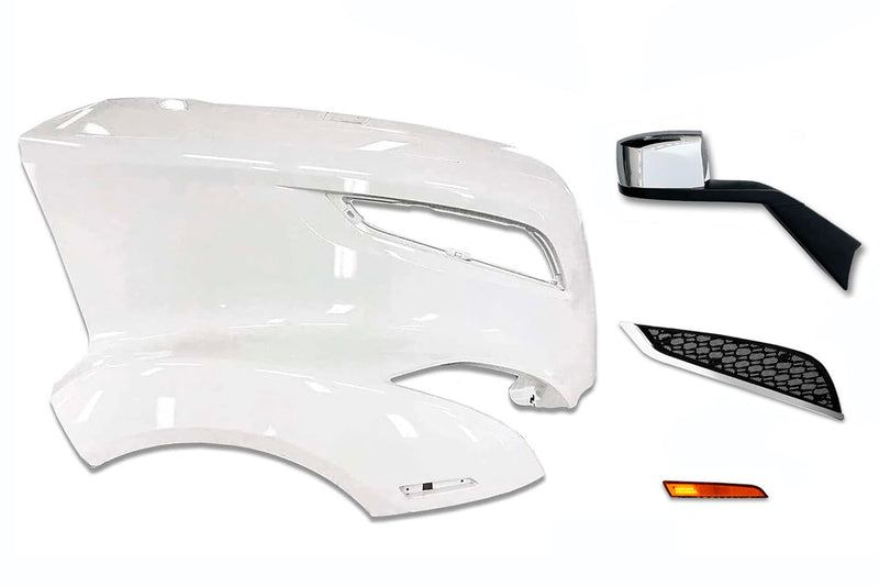 Hood Fender Fiberglass with Set accessories Passenger 2018+ Volvo VNL