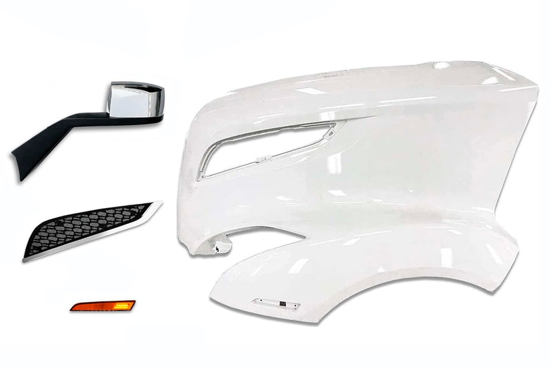 Hood Fender Fiberglass with Set accessories Driver 2018+ Volvo VNL