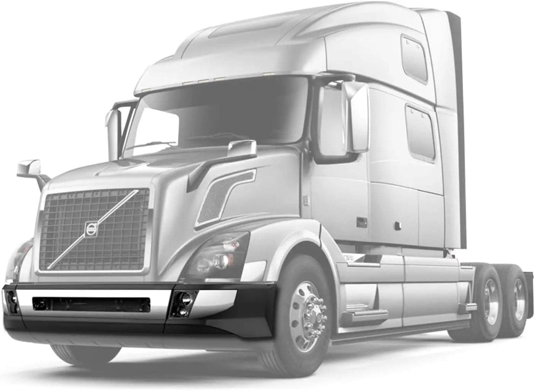 3-Piece Chrome Bumper Trim Set For 2016 & Newer Volvo VNL Semi Truck - Center & Corners