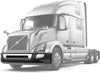 Bumper Plastic No Fog Hole and Chrome Trim Set 2016-2017 Volvo VNL