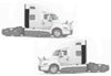 Lower Wind Fairings Cab Extenders Set International LT625