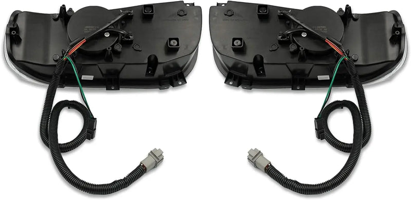 Chrome Housing Full LED Headlights Pair Pete 388 389