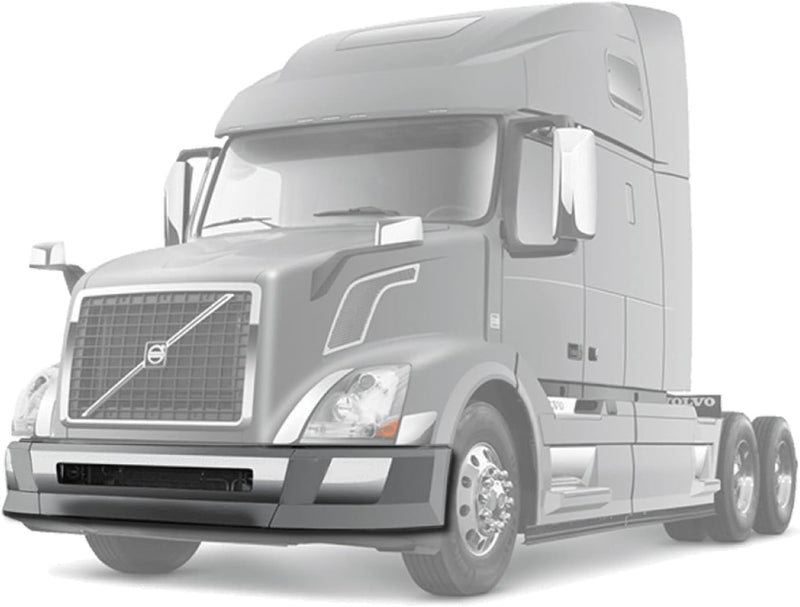 Bumper Plastic No Fog Hole and Chrome Trim Set 2004-2015 Volvo VNL