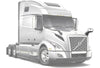 Hood Heated Mirror Chrome Driver 2018+ Volvo VNL VNR