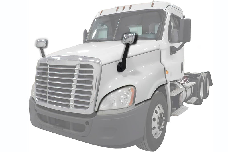 Hood Fender Fiberglass with Hood Mirror Driver 2008-2017 Freightliner Cascadia 125 113