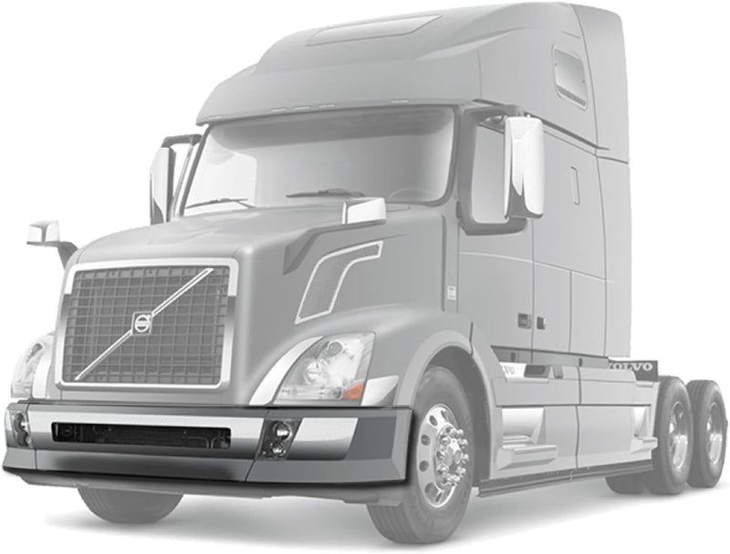 Bumper Plastic with Fog Hole and Chrome Trim Set 2004-2015 Volvo VNL