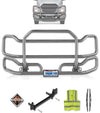 Front Grey Grille Guard Large International LT LT625 (plastic bumper)