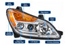 Halogen Headlight Chrome Housing Passenger 2022+ Kenworth T680 Next Gen