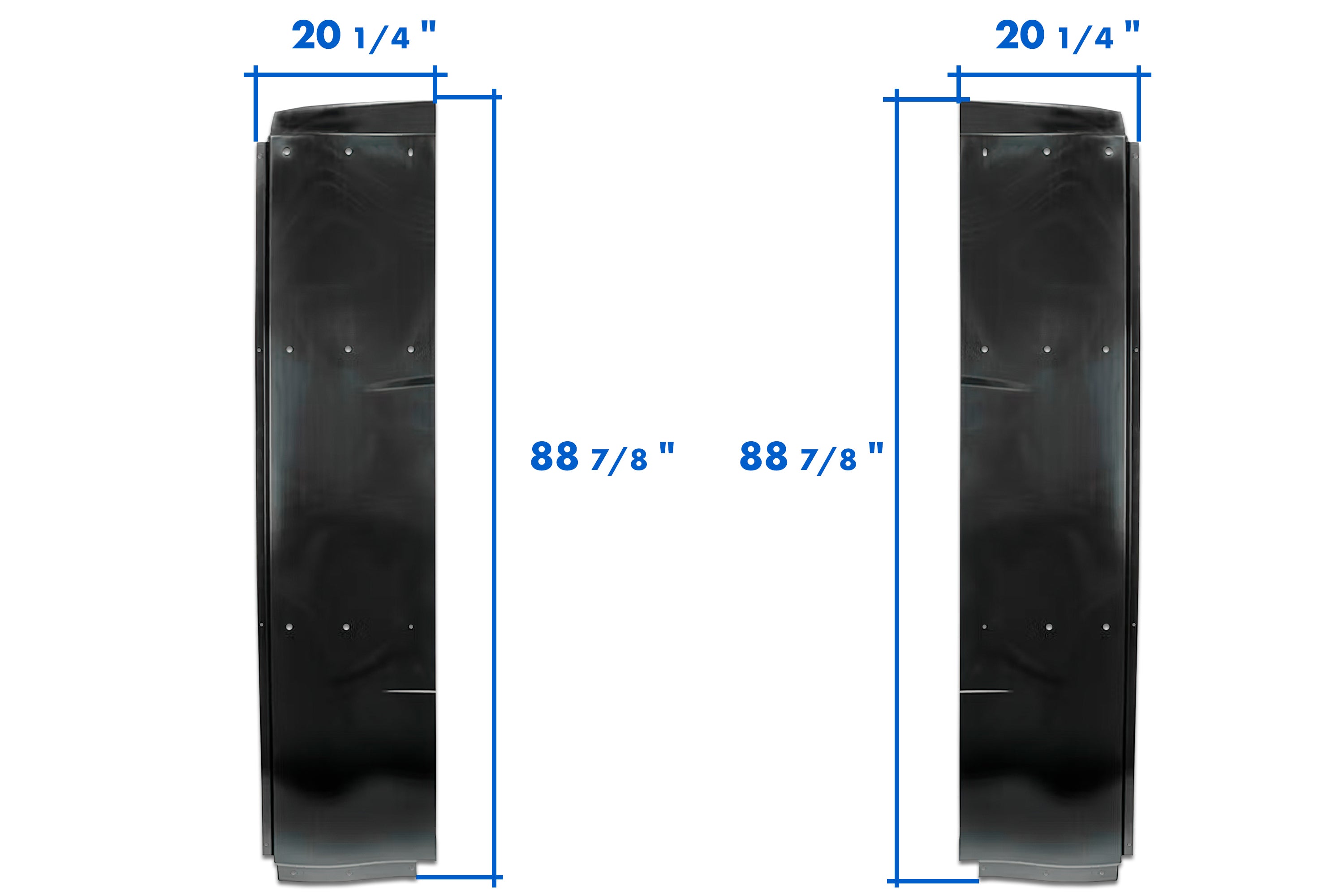 Lower Wind Fairing Cab Extender Plastic w/Brackets Set