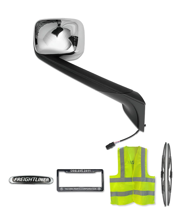 Hood Mirror Chrome Passenger 2018+ Freightliner Cascadia 126 116