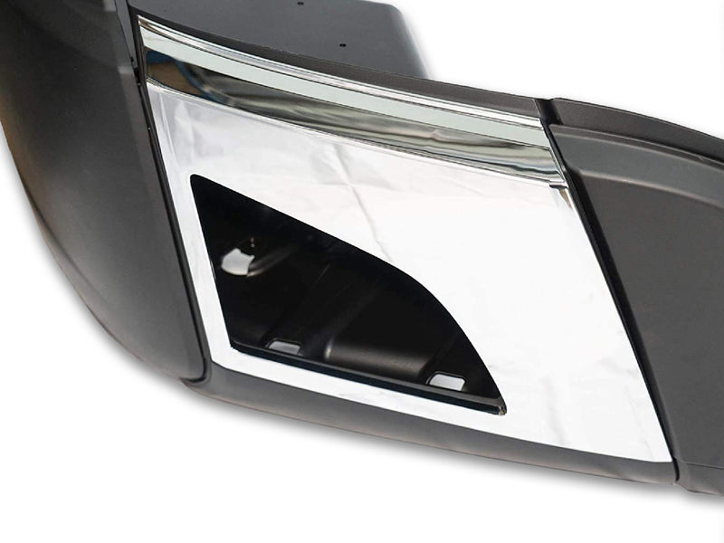 Bumper Set with Fog Holes with Chrome Trim and Brackets 2018+ Volvo VNL VNR