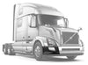 Bumper Corner No Fog Hole Plastic w/Chrome Trims Passenger 2016-2017 Volvo VNL