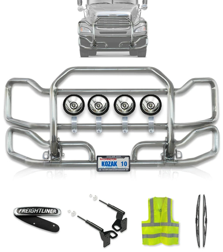Front Grille Guard Large Chrome Freightliner Columbia