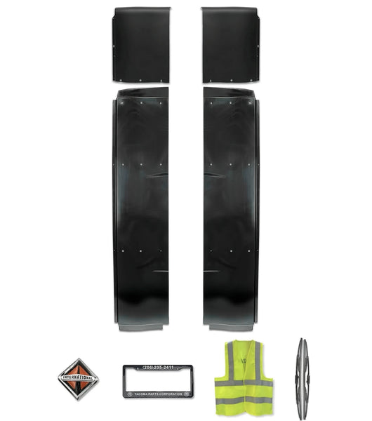 Top and Lower Wind Fairings Cab Extenders Set International LT LT625