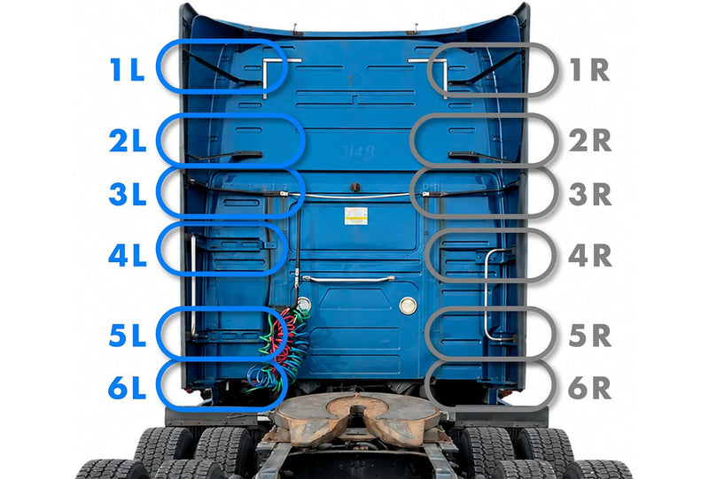Upper and Lower Wind Cab Cabin Fairing w/Brackets Set Driver 2018-2024 Volvo VNL
