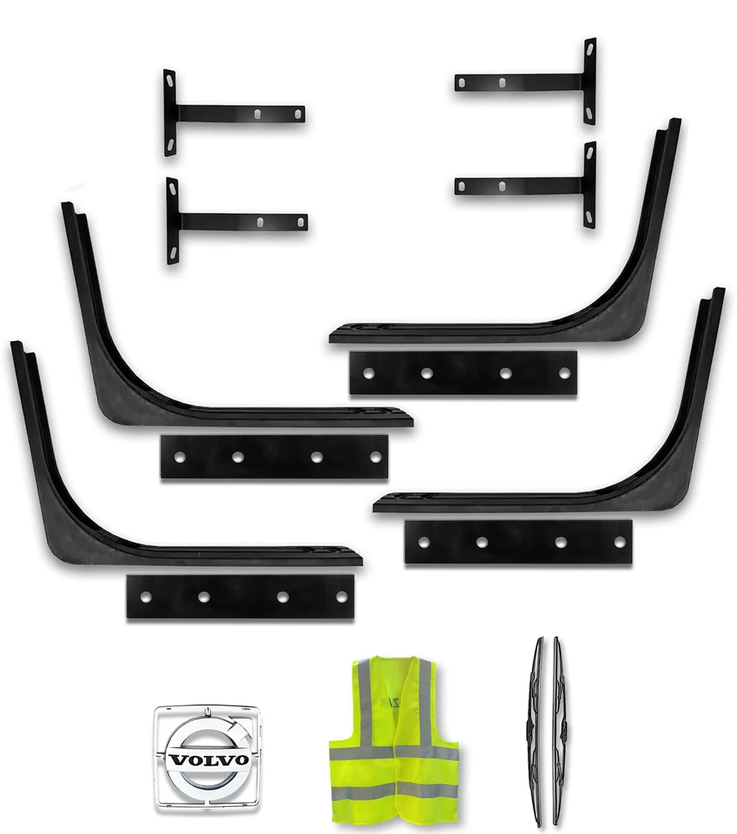 Volvo VNL Plastic Low Wind Cab Fairing Support Brackets - 4 Pcs