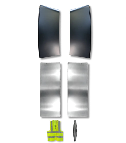 Cabin Sleeper Fairing Extenders Upper Plastic & Lower Aluminum Full Set 2022+ Peterbilt 579