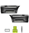 Front Step Side Panels w/Brackets, Upper & Lower Metal Steps Set 2022+ Peterbilt 579