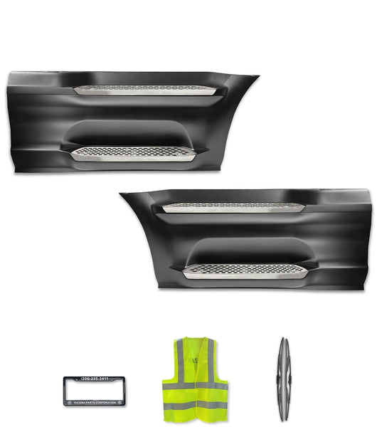 Front Step Side Panels w/Brackets, Upper & Lower Metal Steps Set 2022+ Peterbilt 579
