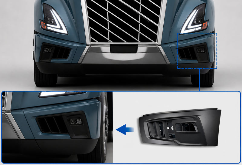 Bumper Corner, End Cap and Bezel Set Driver 2025+ Volvo VNL New