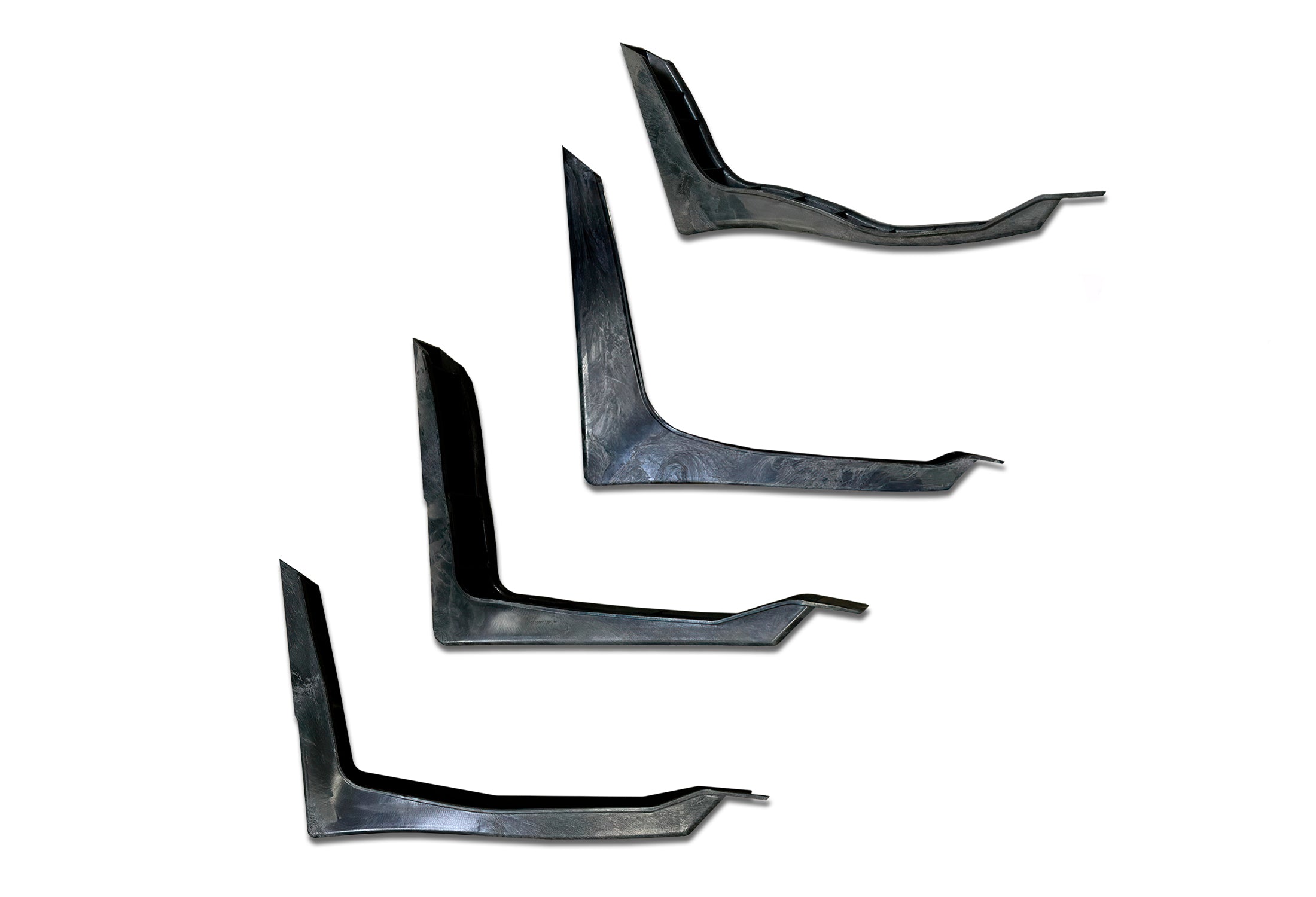 Top and Lower Wind Fairing Cab Extenders w/Brackets Driver