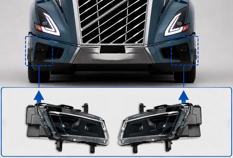 Front Fog Light Lamps Assembly Set 2025+ Volvo VN VNL New
