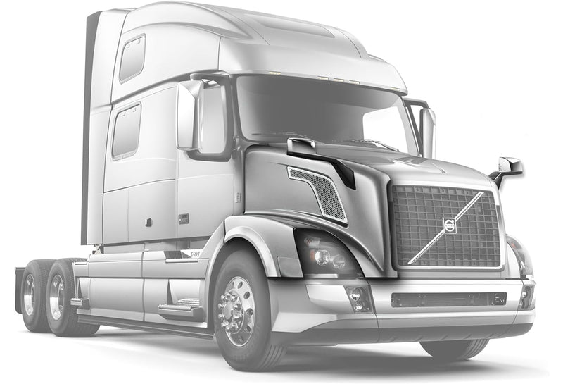 Hood Fender Fiberglass with Set accessories Passenger 2004-2017 Volvo VNL