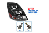 Headlight with LED bar Black Passenger 2004-2017 Volvo VNL VNX VT
