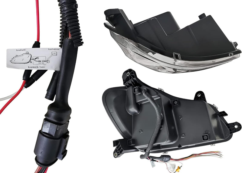 Headlight Full LED Black Driver 2013-2021 Kenworth T680