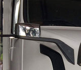 Hood Mirror Chrome Passenger w/ Fender/Bumper Corners Set 2016-2017 Volvo VNL