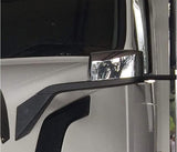 Hood Mirror Chrome Driver w/ Fender & Bumper Corners Set 2004-2015 Volvo VNL