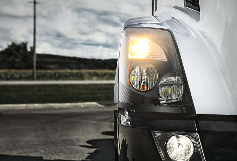 Headlight Full LED Black Passenger 2004-2017 Volvo VNL VT