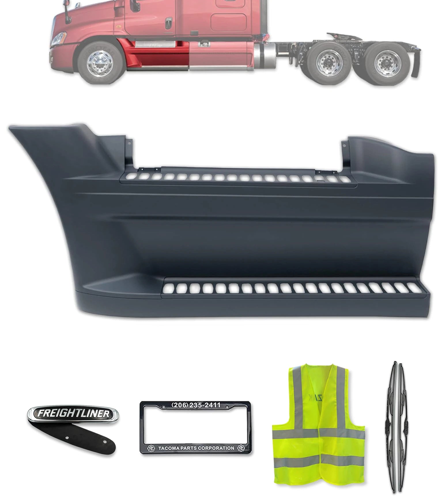 こじろう　プレデター Roadline Side Fairing Step Panel Front Driver Freightliner Cascadia 125