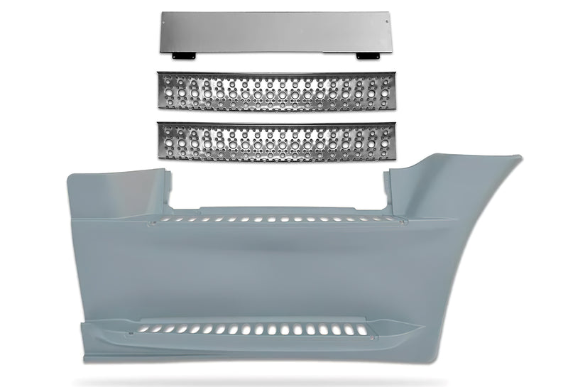 Steps 37.5" & Step Skirt of Front Side Fairing Aluminum Metal Set Passenger 2008-2017 Freightliner Cascadia 125