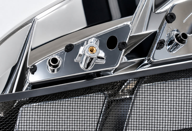 Chrome Grille with Bug Screen Complete Assembly International Lonestar