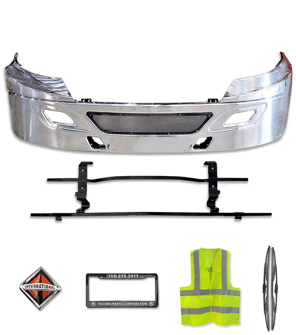 Bumper Fold Over Chrome Steel 2006-2015 International Prostar