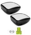 Mirrors Small Bottom Rear View Wide Angle Black 2 Pcs Hino 258 268 338 358
