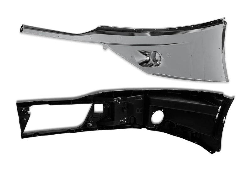 Bumper Corners Chrome Without Fog Hole Passenger Set 2022+ Kenworth T680