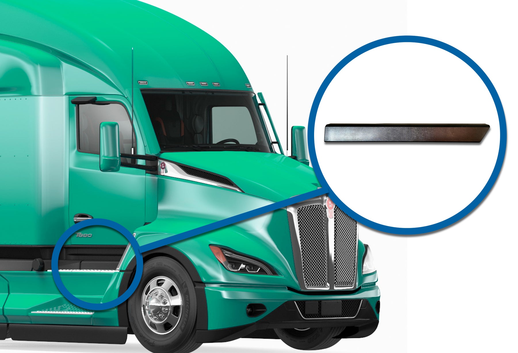 Upper Kick Panel A33-1269 Passenger 2022+ Kenworth T680 – Tacoma Parts ...