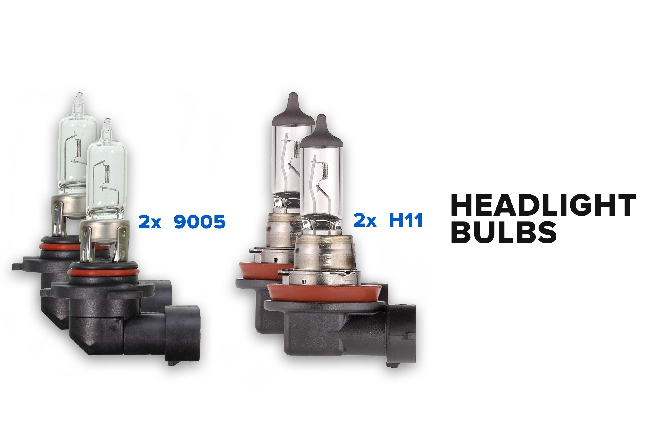Headlights Assembly Pair with Projector and Bulbs Peterbilt