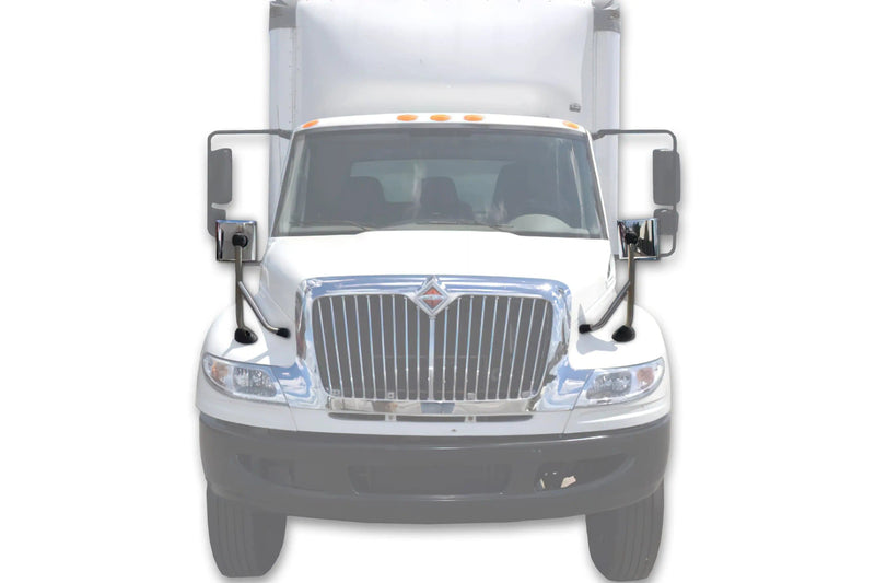 Towing Hood Mirrors Chrome Pair International Durastar - 