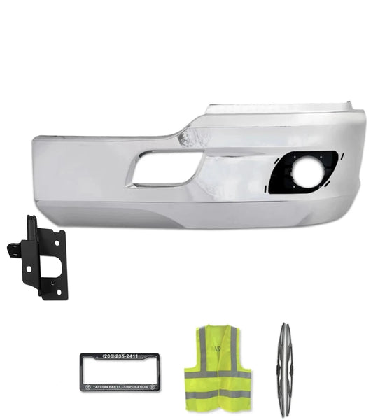 Kenworth T680 Bumper Corner Black Plastic w/ fog hole (Right Side) w/Bracket Kenworth T680 Bumper Corner Black Plastic w/ fog hole (Right Side) w/Bracket