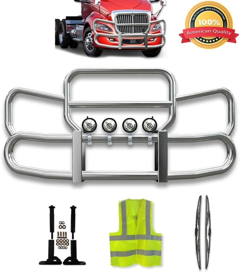 Front Steel Grille Deer Guard Herd 300 2017-2024 International RH