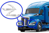 Short Headlight Chrome Trims Set 2022+ Kenworth T680 Next Gen