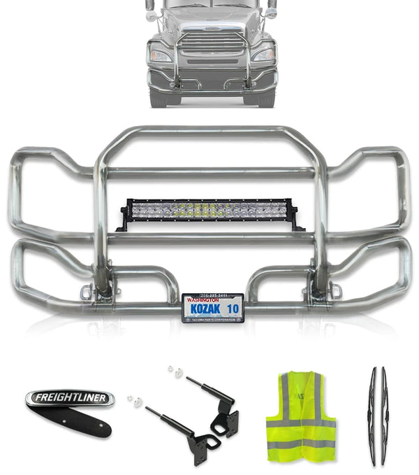 Front Grille Guard Large Chrome Freightliner Columbia
