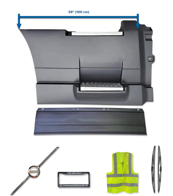 Rear Step Side Fairing Panel With Rubber Stripe Passenger 39" 2018+ Volvo VNL VNR